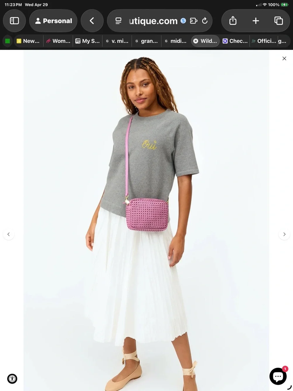 Wild Thistle Clare V. Midi Sac, Woven Crossbody Bag - NWT. - Picture 3 of 6